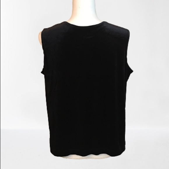 Velvet Tank top camisole Laura Ashley black size L - Picture 2 of 2